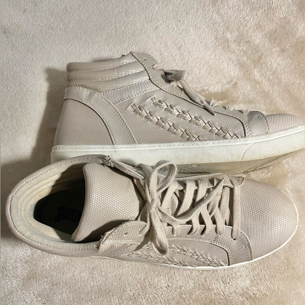 Stylish Tan High-Top Women's Sneakers